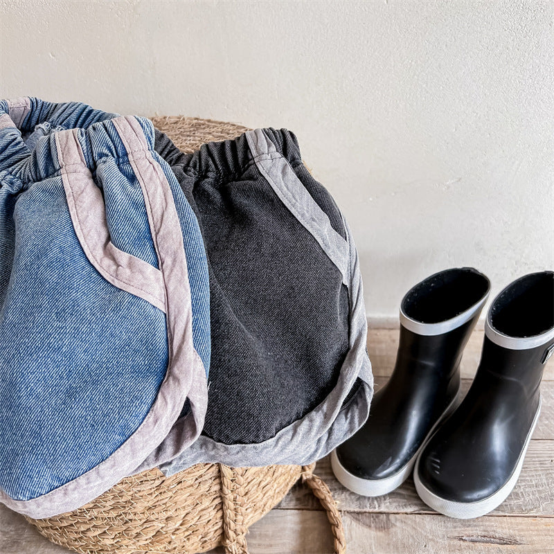 ハーフパンツ・ショートパンツ Piping Summer Denim Shorts バイピング デニム ショートパンツ【mh0011995】