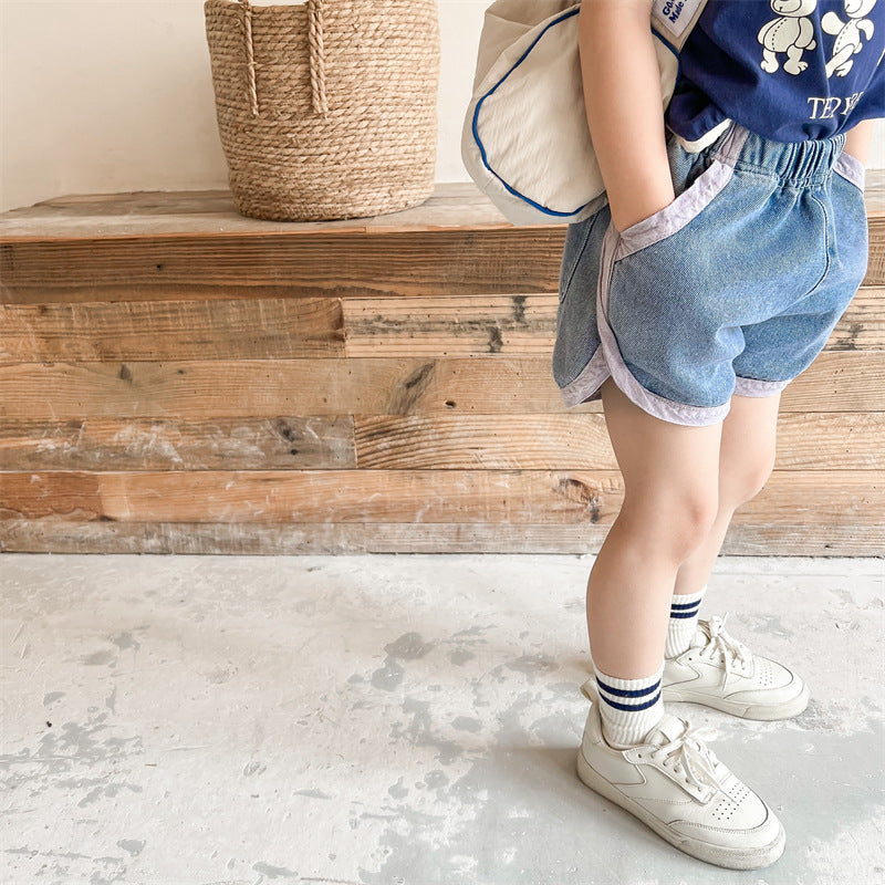 ハーフパンツ・ショートパンツ Piping Summer Denim Shorts バイピング デニム ショートパンツ【mh0011995】