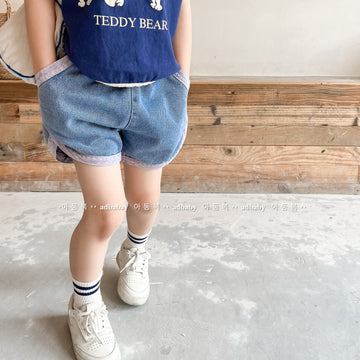 ハーフパンツ・ショートパンツ Piping Summer Denim Shorts バイピング デニム ショートパンツ【mh0011995】