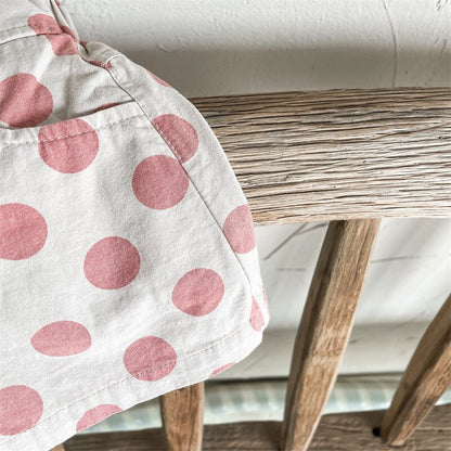 ハーフパンツ・ショートパンツ Polka Dot Cotton Short Pants ドット柄 コットン ショートパンツ【mh0012142】