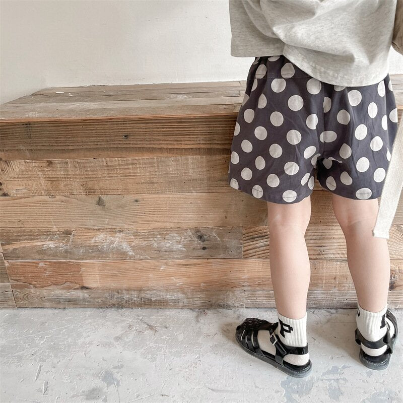 ハーフパンツ・ショートパンツ Polka Dot Cotton Short Pants ドット柄 コットン ショートパンツ【mh0012142】