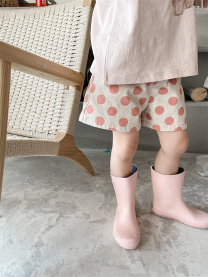 ハーフパンツ・ショートパンツ Polka Dot Cotton Short Pants ドット柄 コットン ショートパンツ【mh0012142】