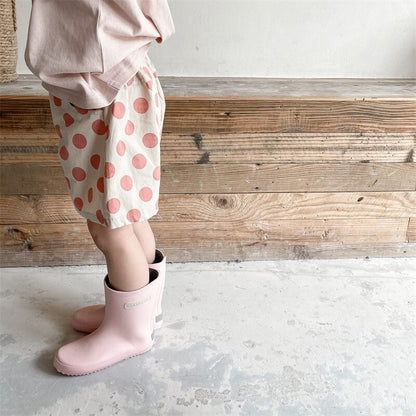 ハーフパンツ・ショートパンツ Polka Dot Cotton Short Pants ドット柄 コットン ショートパンツ【mh0012142】