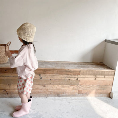 ハーフパンツ・ショートパンツ Polka Dot Cotton Short Pants ドット柄 コットン ショートパンツ【mh0012142】