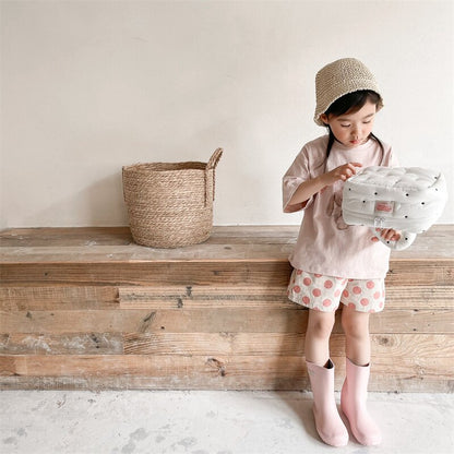 ハーフパンツ・ショートパンツ Polka Dot Cotton Short Pants ドット柄 コットン ショートパンツ【mh0012142】