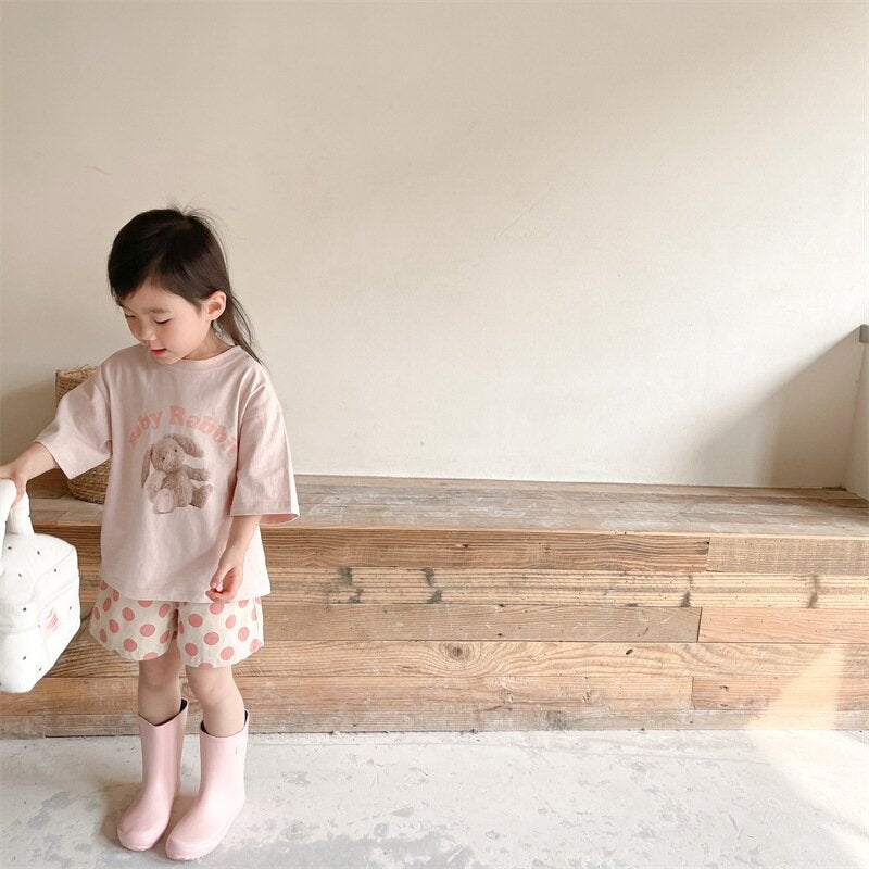 ハーフパンツ・ショートパンツ Polka Dot Cotton Short Pants ドット柄 コットン ショートパンツ【mh0012142】