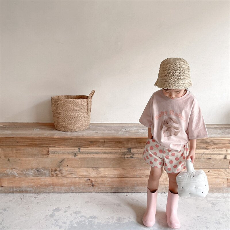 ハーフパンツ・ショートパンツ Polka Dot Cotton Short Pants ドット柄 コットン ショートパンツ【mh0012142】