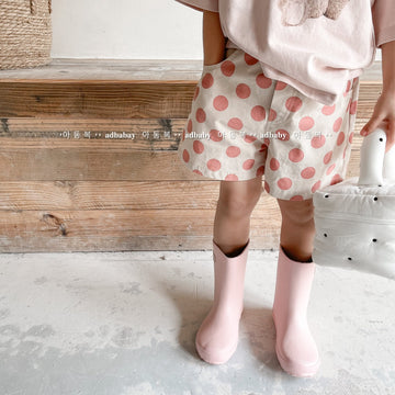 ハーフパンツ・ショートパンツ Polka Dot Cotton Short Pants ドット柄 コットン ショートパンツ【mh0012142】