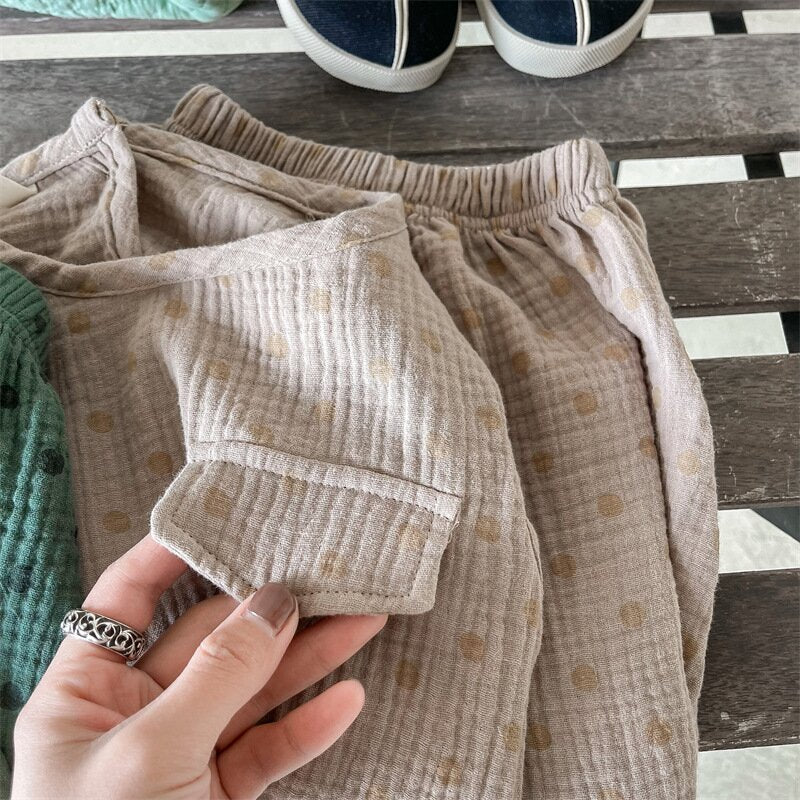 ノースリーブセットアップ Polka Dot Sleeveless & Shorts Set ドット柄 ノースリーブ セットアップ【mh0012141】