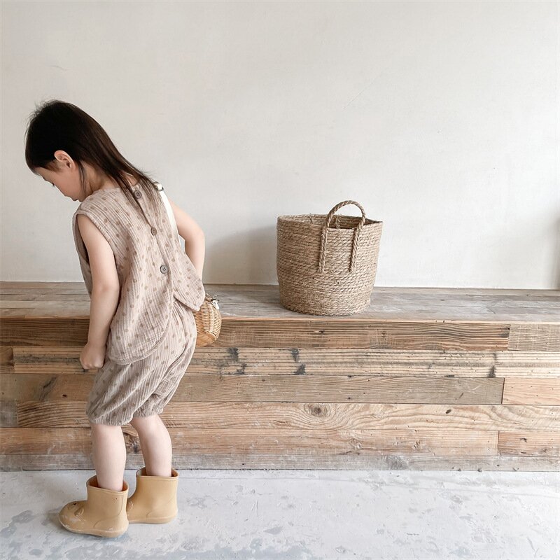 ノースリーブセットアップ Polka Dot Sleeveless & Shorts Set ドット柄 ノースリーブ セットアップ【mh0012141】