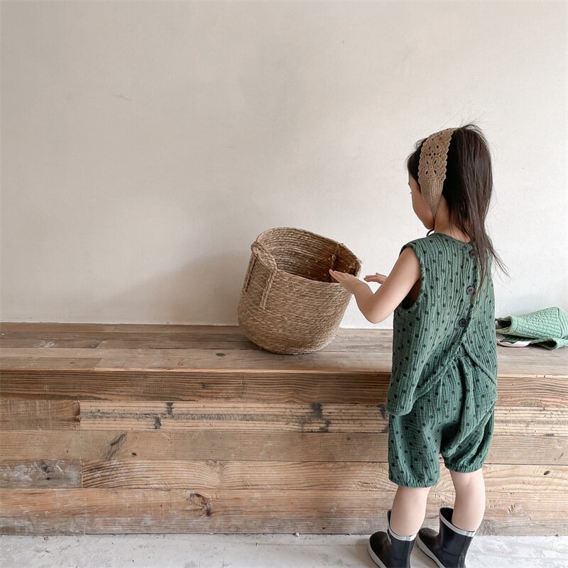 ノースリーブセットアップ Polka Dot Sleeveless & Shorts Set ドット柄 ノースリーブ セットアップ【mh0012141】