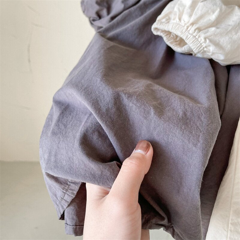 半袖ワンピース Puff Sleeve Cotton Dress パフスリーブ コットンワンピース【mh0012145】