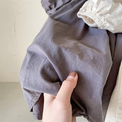 半袖ワンピース Puff Sleeve Cotton Dress パフスリーブ コットンワンピース【mh0012145】