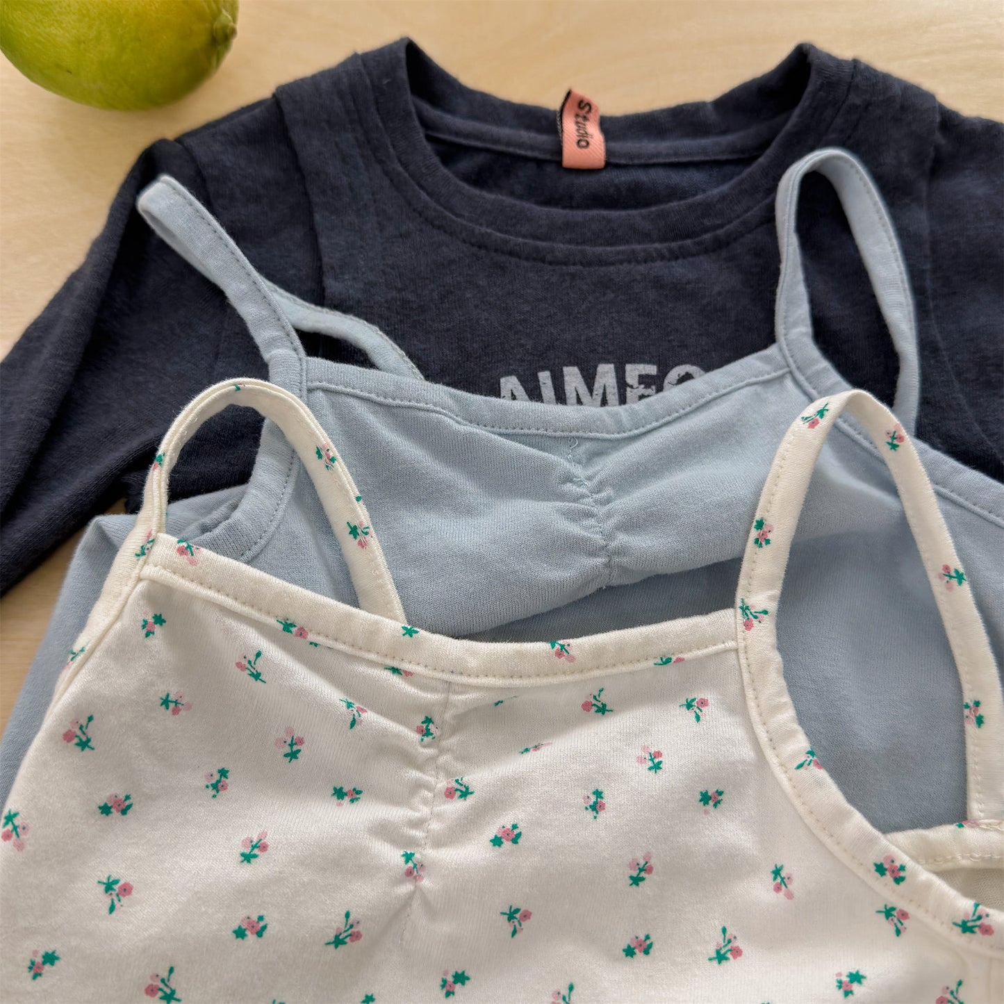 タンクトップ・キャミソール・ノースリーブトップス Sleeveless Camisole Base T-Shirt ノースリーブ キャミソール Tシャツ【mh0011952】