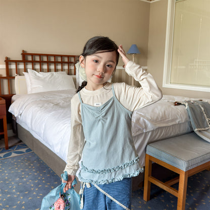 タンクトップ・キャミソール・ノースリーブトップス Sleeveless Camisole Base T-Shirt ノースリーブ キャミソール Tシャツ【mh0011952】