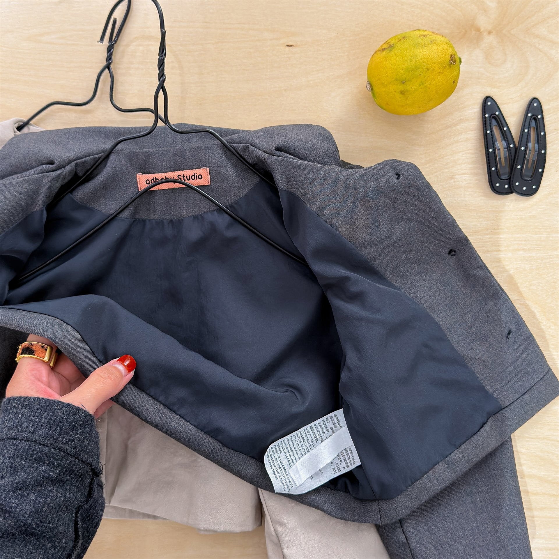 ショートコート・ジャケット・ジャンパー Small Blazer Cardigan Top テーラード カーディガン トップス【mh0012037】