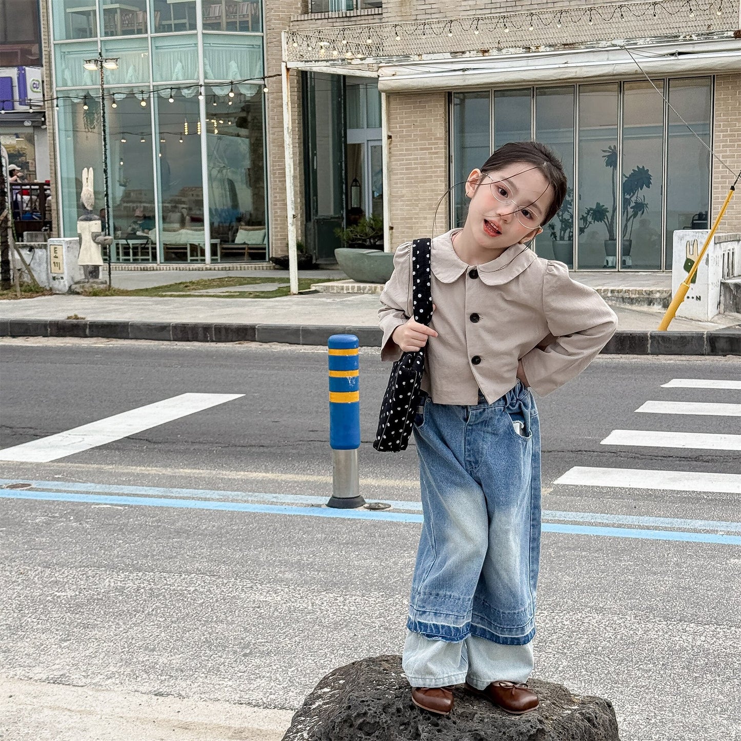 ショートコート・ジャケット・ジャンパー Small Blazer Cardigan Top テーラード カーディガン トップス【mh0012037】