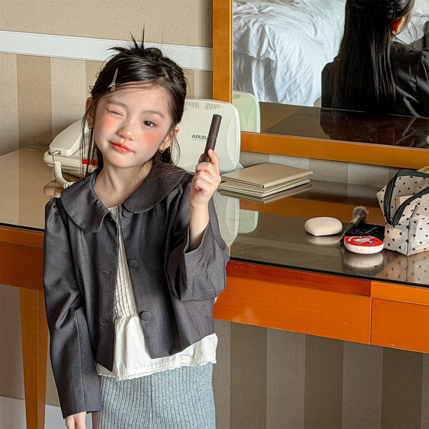 ショートコート・ジャケット・ジャンパー Small Blazer Cardigan Top テーラード カーディガン トップス【mh0012037】