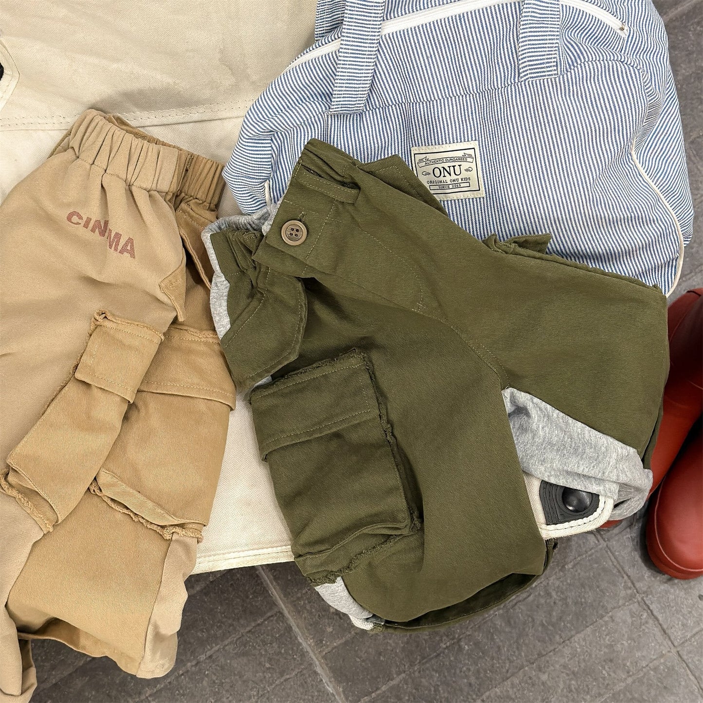 ロングパンツ・スウェットパンツ Spliced Sweatpants Cargo Pants 切り替え スウェット カーゴパンツ【mh0012080】