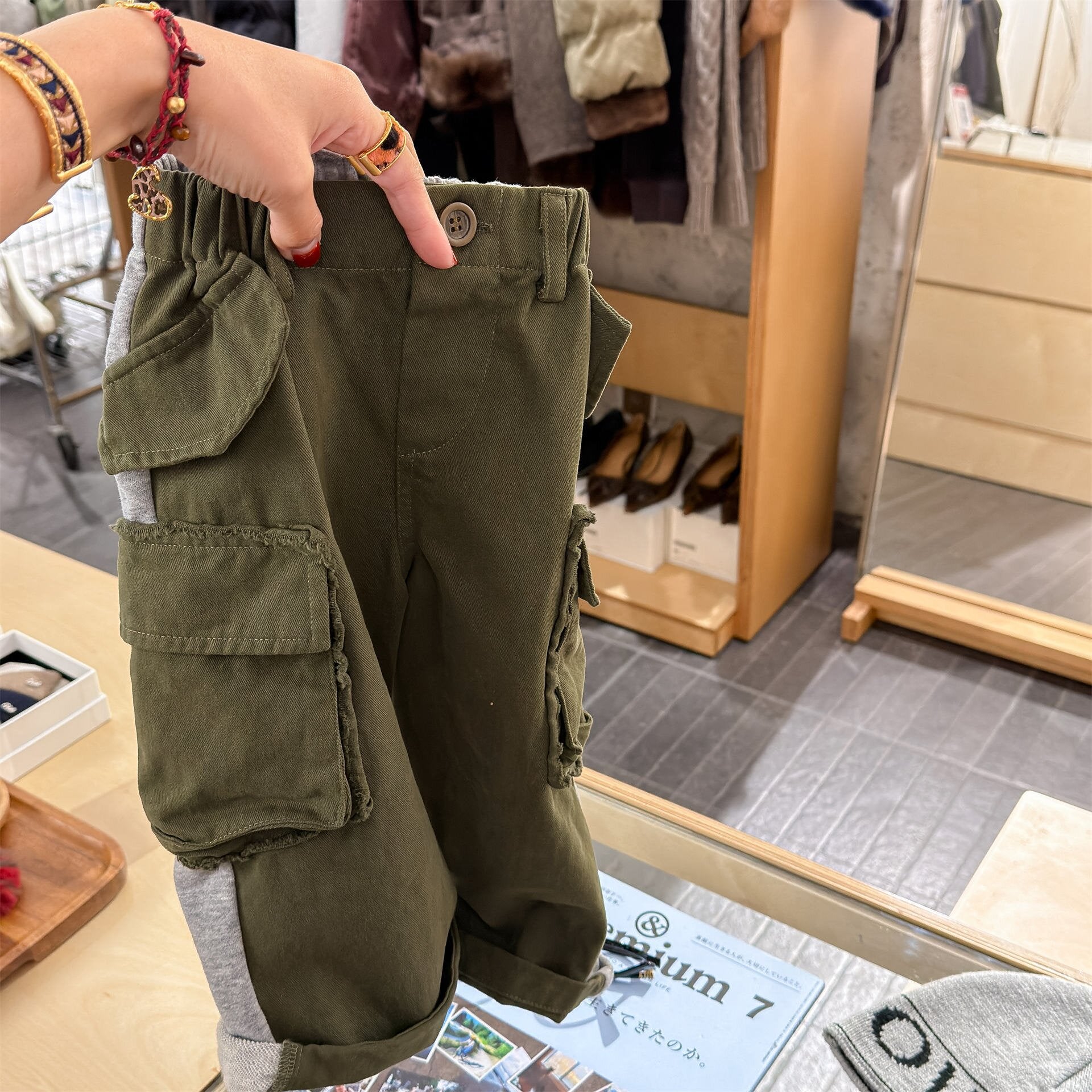 ロングパンツ・スウェットパンツ Spliced Sweatpants Cargo Pants 切り替え スウェット カーゴパンツ【mh0012080】