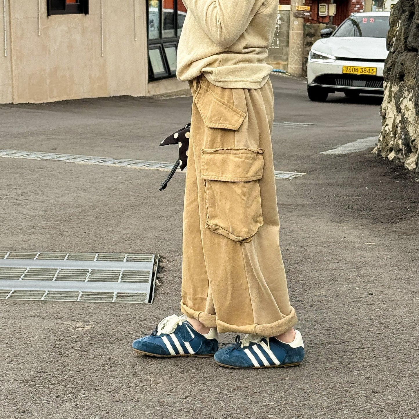 ロングパンツ・スウェットパンツ Spliced Sweatpants Cargo Pants 切り替え スウェット カーゴパンツ【mh0012080】