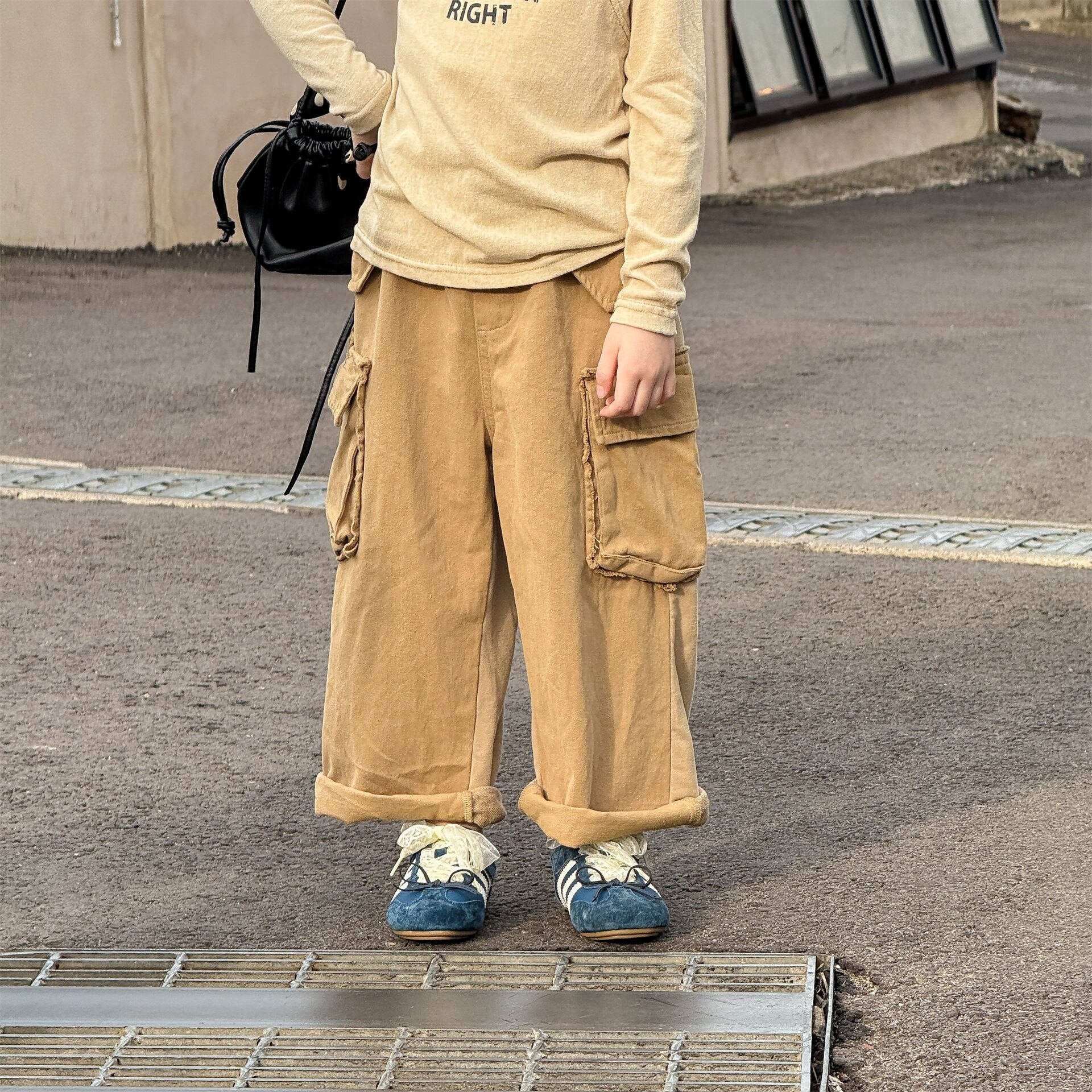 ロングパンツ・スウェットパンツ Spliced Sweatpants Cargo Pants 切り替え スウェット カーゴパンツ【mh0012080】