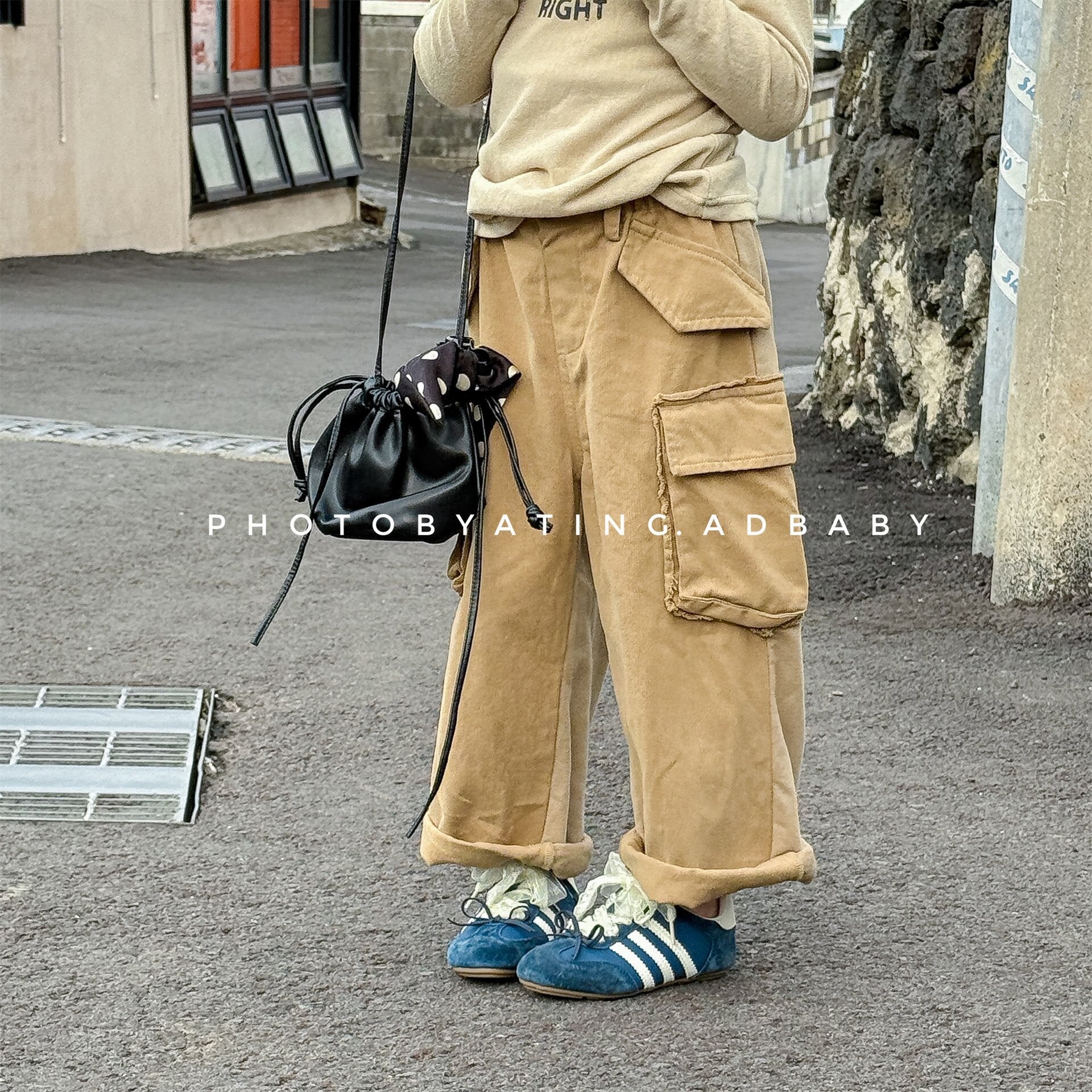 ロングパンツ・スウェットパンツ Spliced Sweatpants Cargo Pants 切り替え スウェット カーゴパンツ【mh0012080】