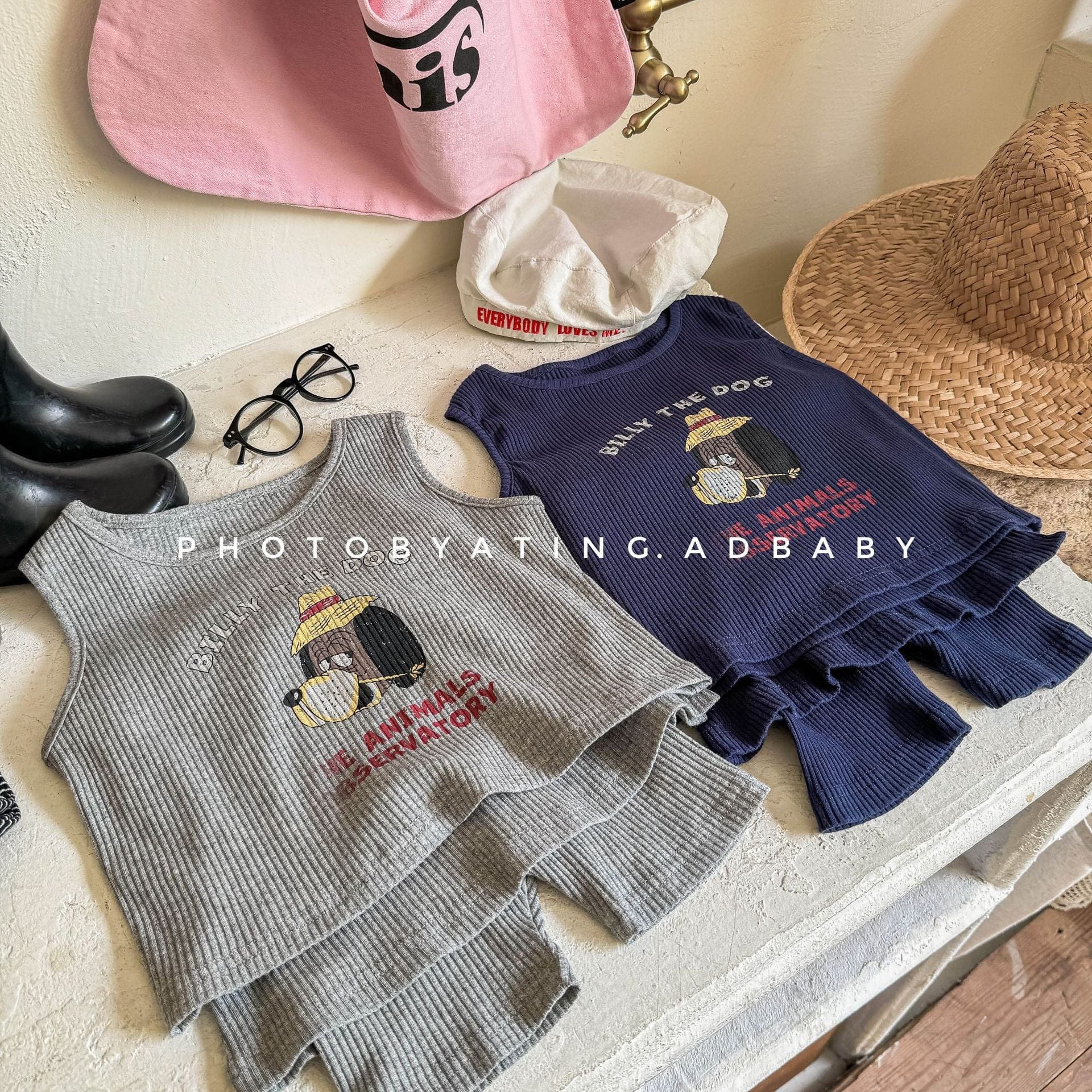 ノースリーブセットアップ ノースリーブTシャツ＋スカートパンツ ショートパンツセットアップ 2点セット【mh0009537】