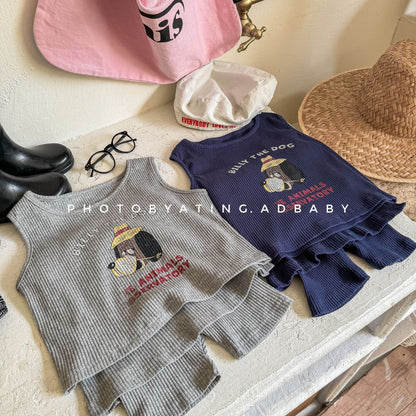 ノースリーブセットアップ ノースリーブTシャツ＋スカートパンツ ショートパンツセットアップ 2点セット【mh0009537】