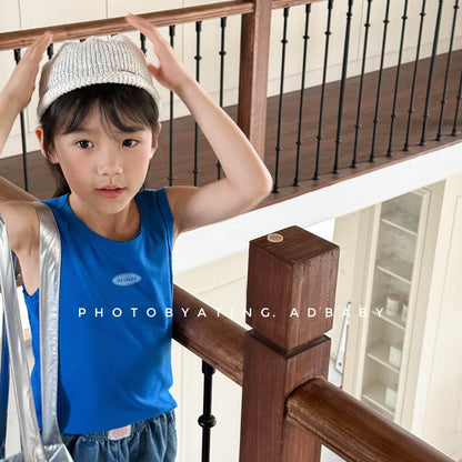 タンクトップ・キャミソール・ノースリーブトップス ワンポイントノースリーブTシャツタンクトップ【mh0009379】