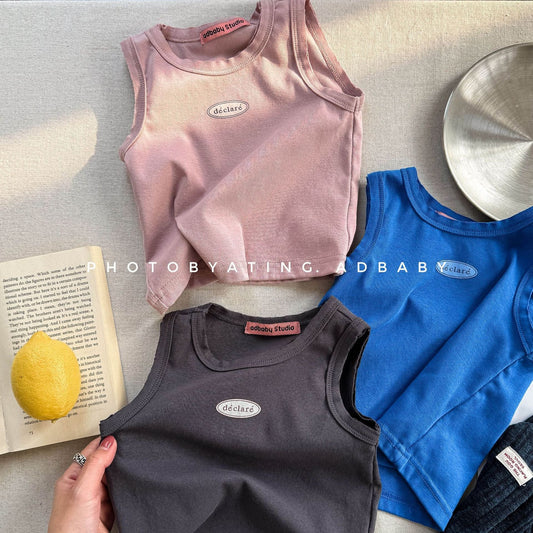 タンクトップ・キャミソール・ノースリーブトップス ワンポイントノースリーブTシャツタンクトップ【mh0009379】