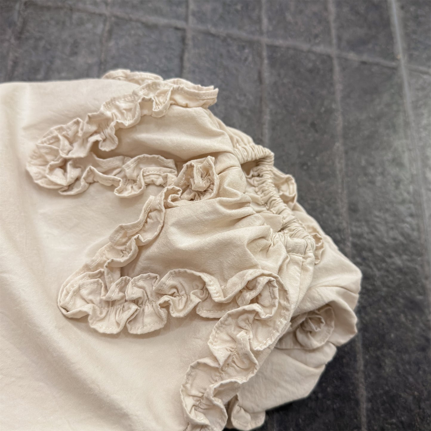 長袖シャツ・ブラウス Washed Cotton Puff Sleeve Shirt コットン パフスリーブ シャツ【mh0011951】