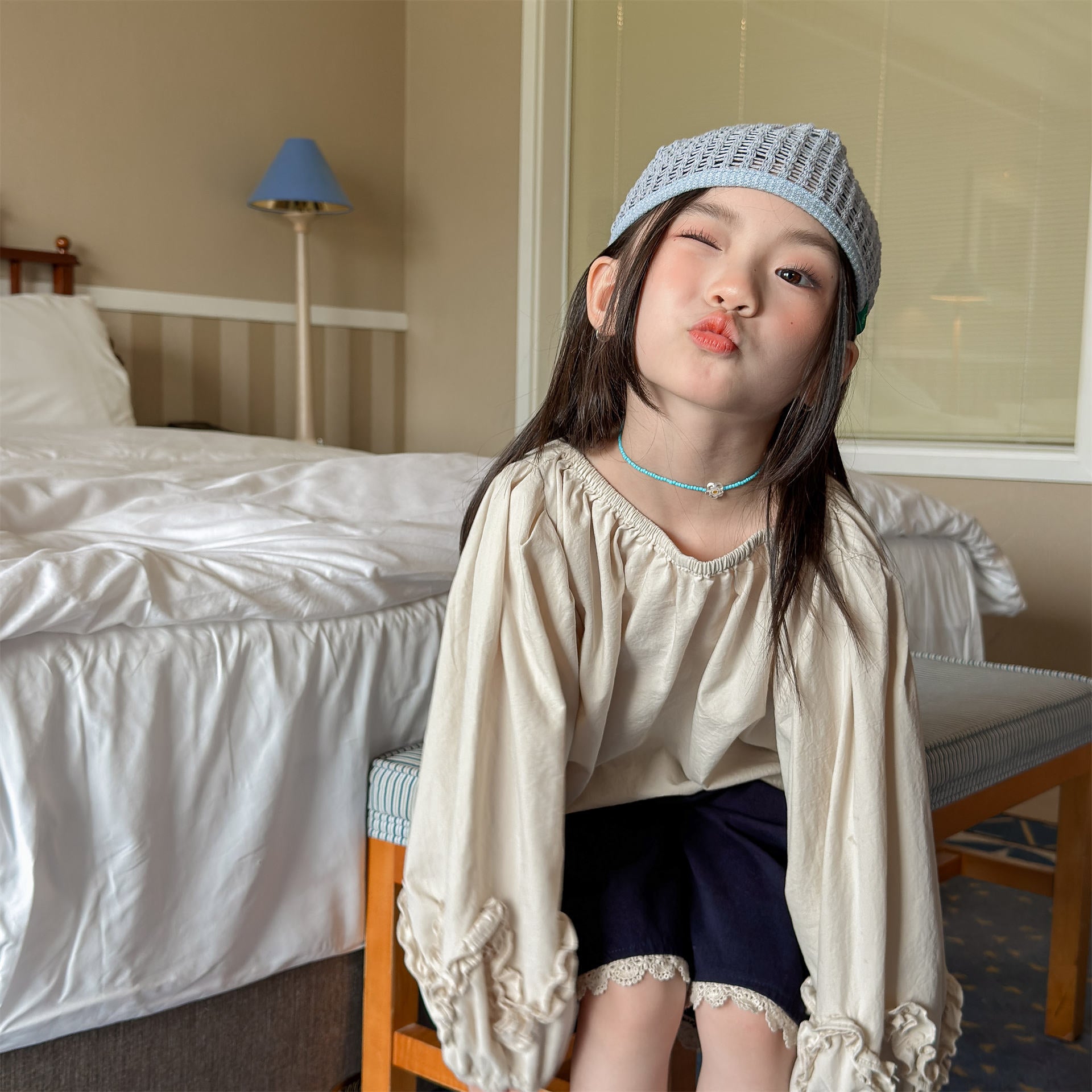 長袖シャツ・ブラウス Washed Cotton Puff Sleeve Shirt コットン パフスリーブ シャツ【mh0011951】