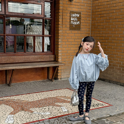 長袖シャツ・ブラウス Washed Cotton Puff Sleeve Shirt コットン パフスリーブ シャツ【mh0011951】