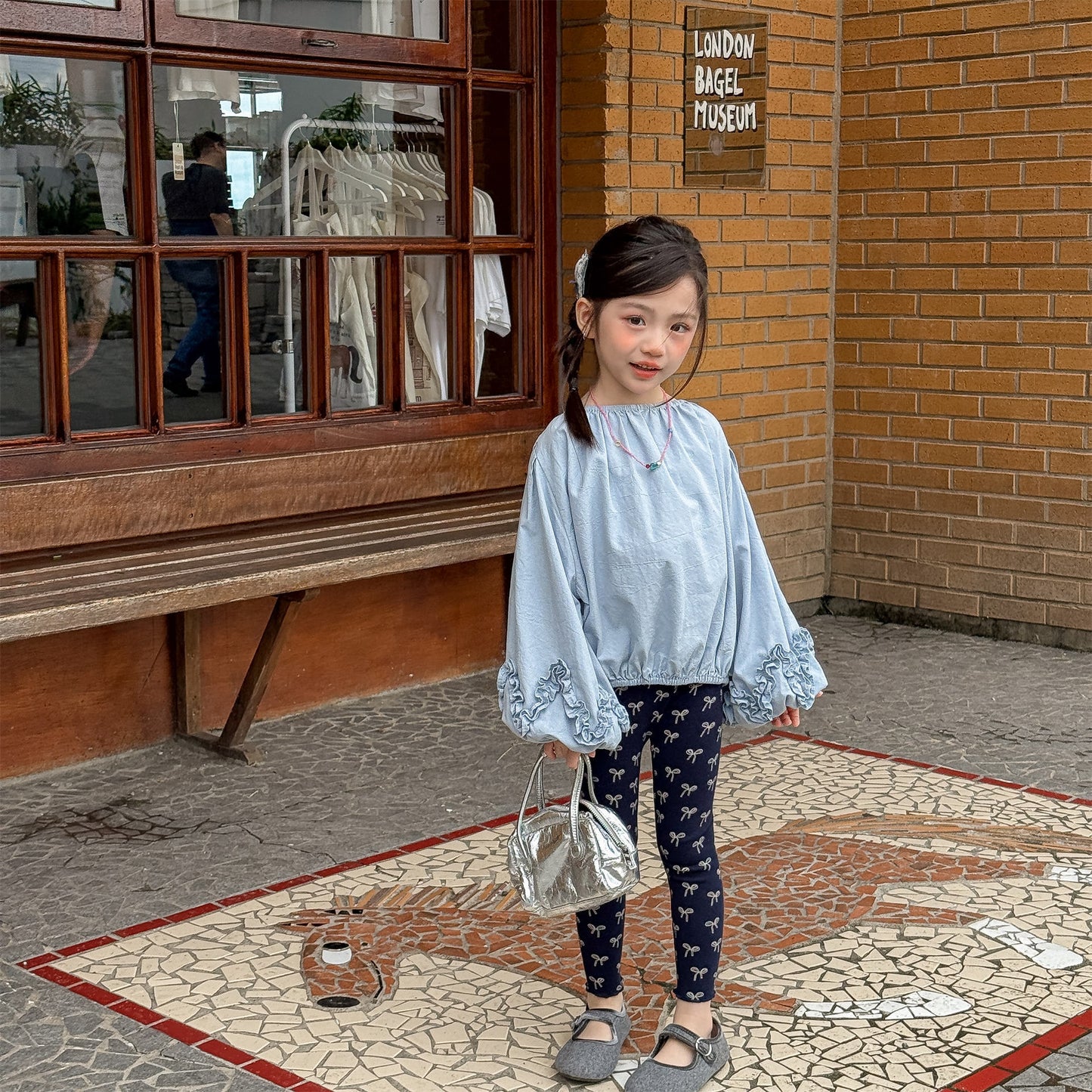 長袖シャツ・ブラウス Washed Cotton Puff Sleeve Shirt コットン パフスリーブ シャツ【mh0011951】