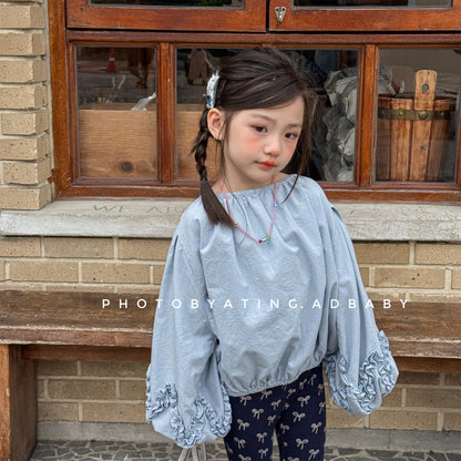 長袖シャツ・ブラウス Washed Cotton Puff Sleeve Shirt コットン パフスリーブ シャツ【mh0011951】