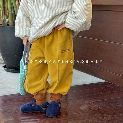 ロングパンツ・スウェットパンツ Yellow / 80cm フリーススウェットパンツ ルーズシルエット あったか長ズボン【mh0011423】