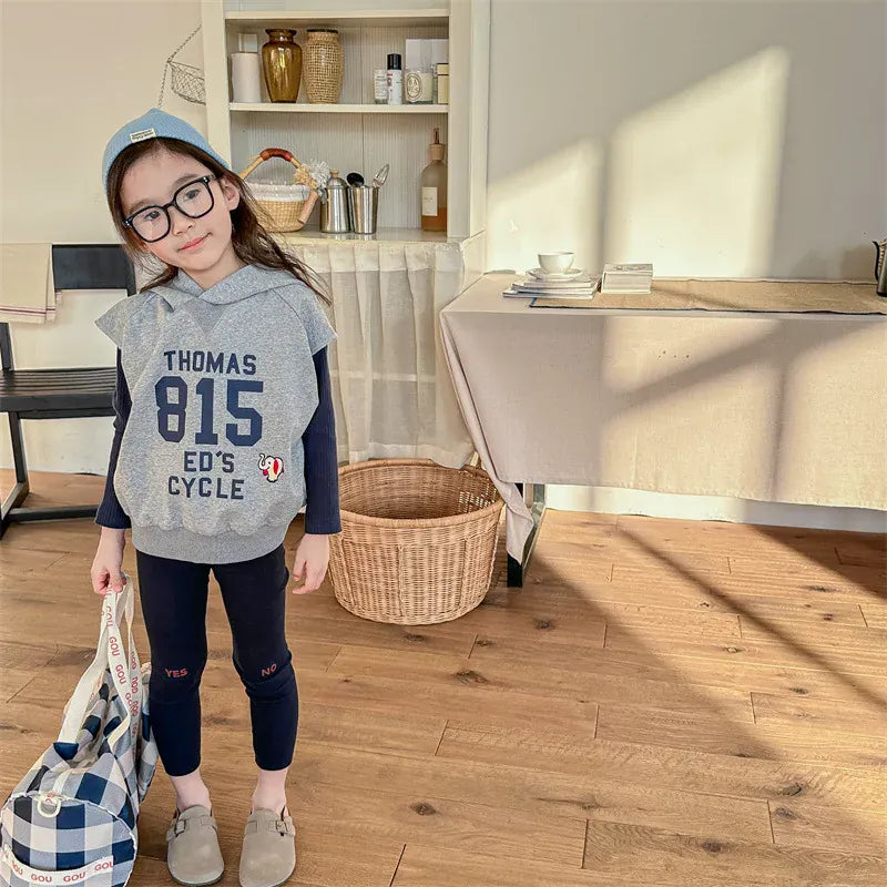 レギンスパンツ キッズパンツ YES/NOプリントロゴリブレギンスパンツ 3カラー【mh0006876】