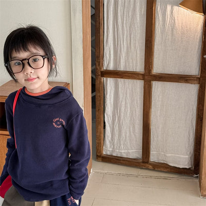 長袖Tシャツ 6060 blue / 80cm キッズトップス ボーダーフーディ長袖Tシャツ【mh0008993】