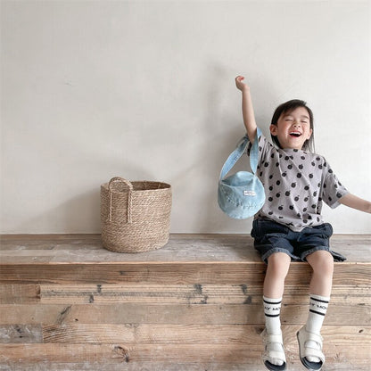 半袖Tシャツ Apple Print Short Sleeve T-Shirt アップルプリント 半袖Tシャツ【mh0012143】