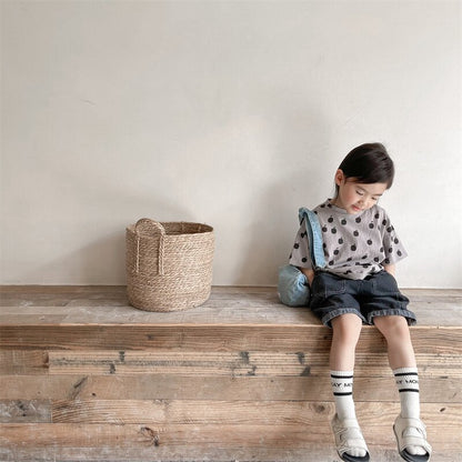 半袖Tシャツ Apple Print Short Sleeve T-Shirt アップルプリント 半袖Tシャツ【mh0012143】