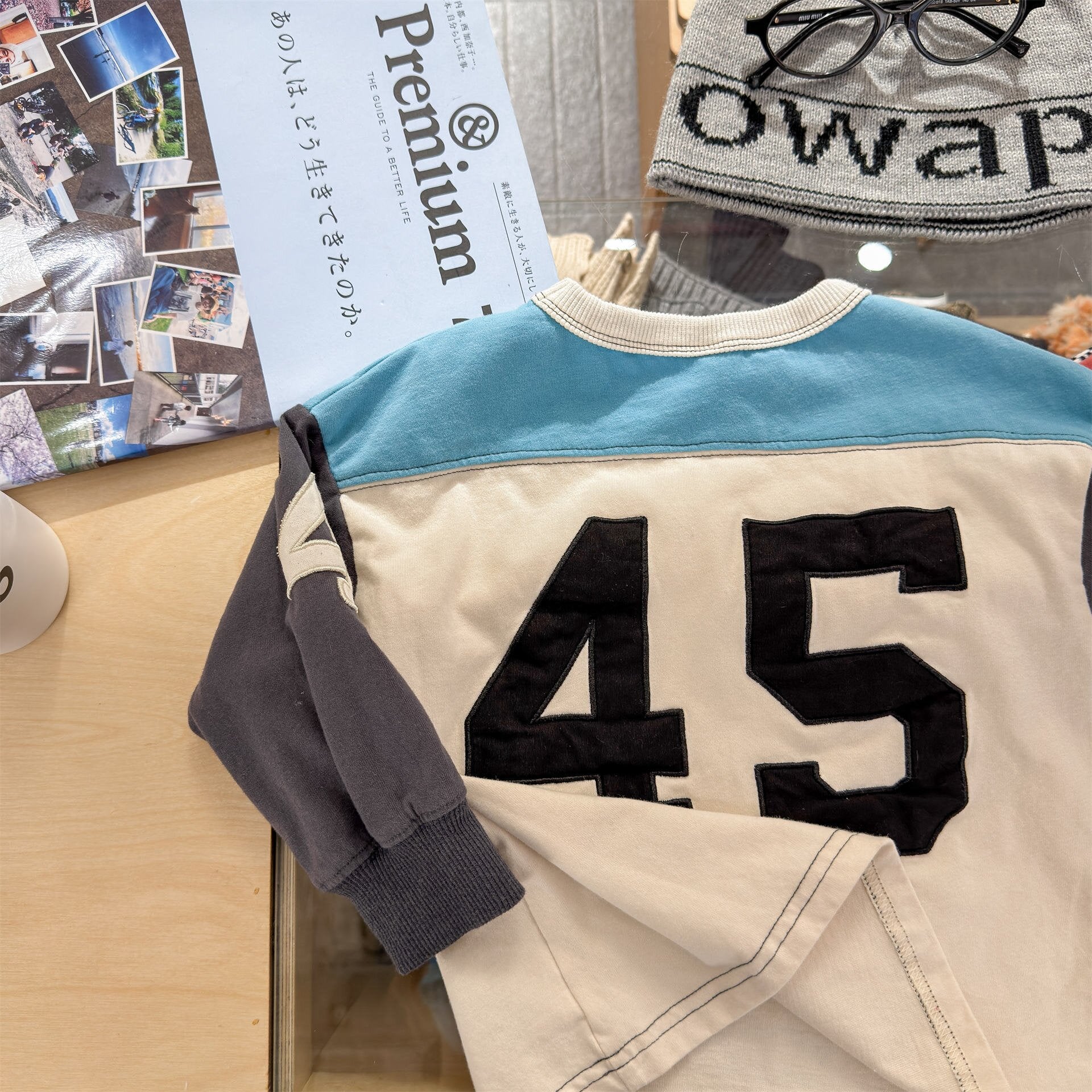 長袖Tシャツ Beige / 80cm Long Sleeve Sweatshirt T Shirt 長袖 スウェット トップス【mh0012040】