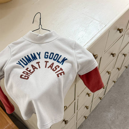 長袖Tシャツ Beige / 80cm 長袖Tシャツ 裏起毛 ハイネック あったかインナー ベーシック【mh0011416】