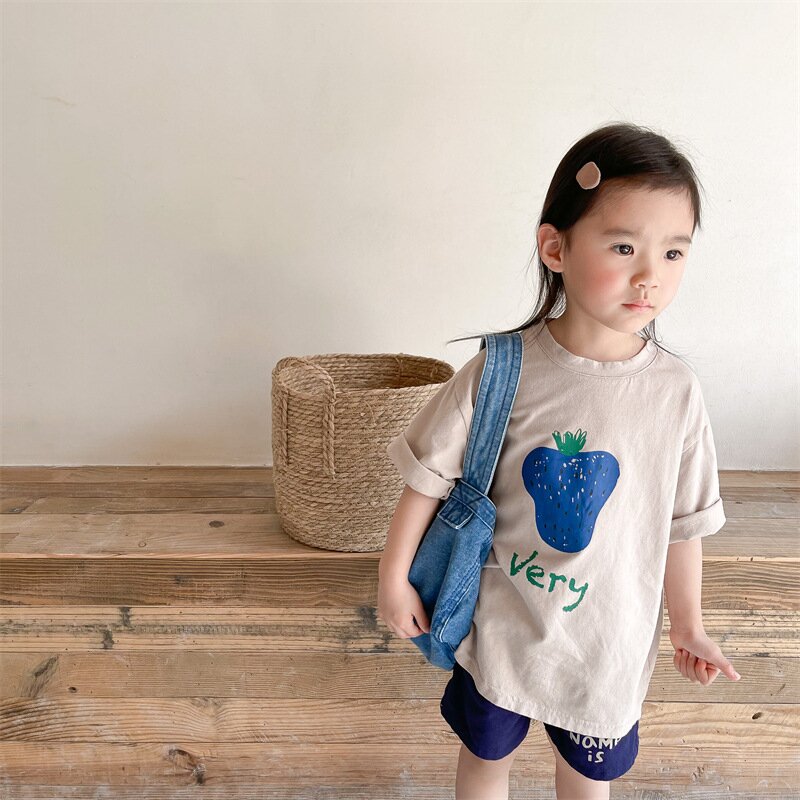 半袖Tシャツ Berry Print Short Sleeve T-Shirt ベリープリント 半袖Tシャツ【mh0012140】