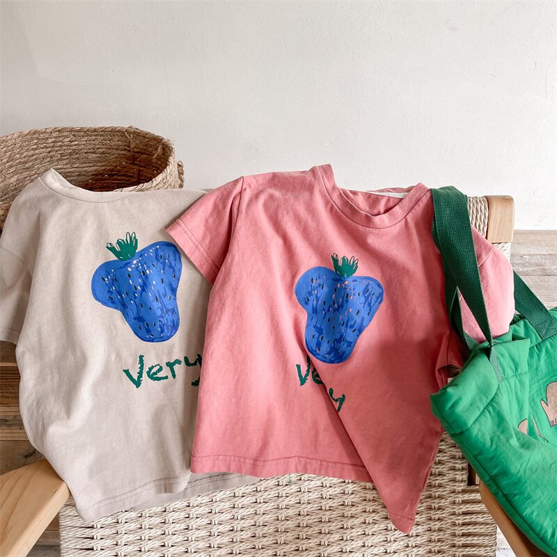 半袖Tシャツ Berry Print Short Sleeve T-Shirt ベリープリント 半袖Tシャツ【mh0012140】