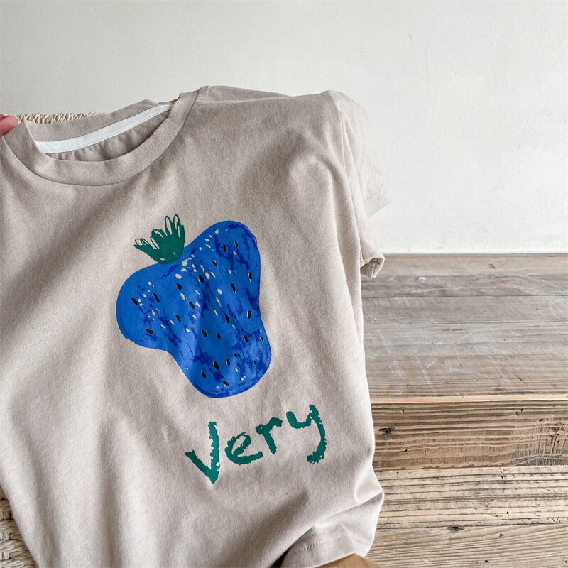 半袖Tシャツ Berry Print Short Sleeve T-Shirt ベリープリント 半袖Tシャツ【mh0012140】