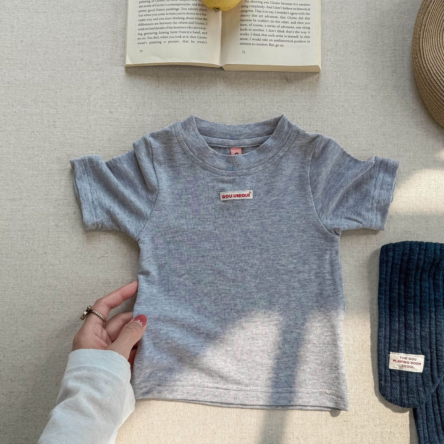 半袖Tシャツ Blue / 80cm シンプルタグ半袖Tシャツ【mh0009544】