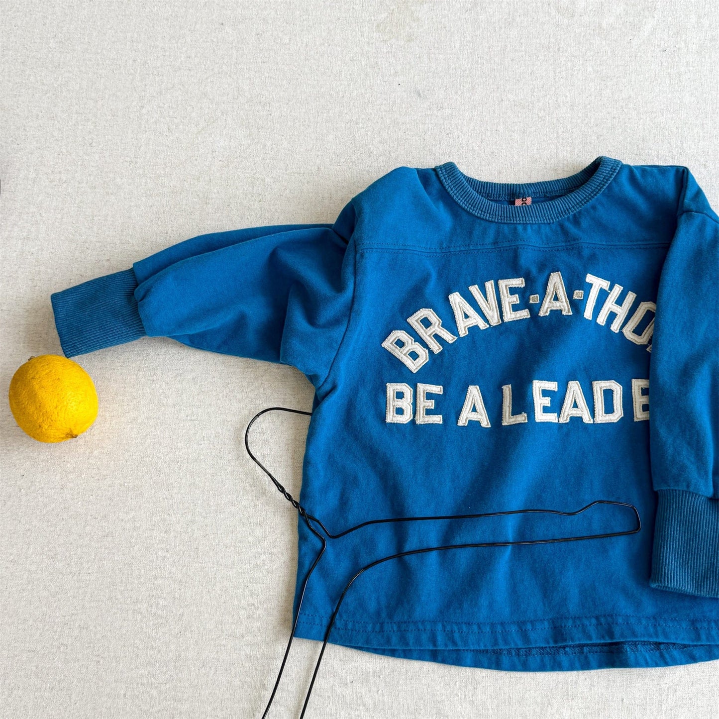 長袖Tシャツ Blue / 80cm レターロゴ長袖Tシャツ【mh0010621】