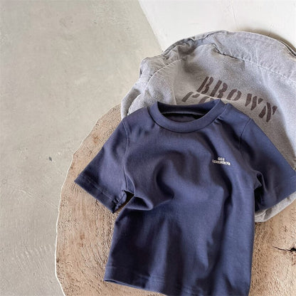半袖Tシャツ Dark Gray / 80cm Letter Logo Short Sleeve T-Shirt レターロゴ 半袖Tシャツ【mh0012139】