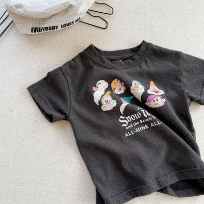 半袖Tシャツ Dark Gray / 80cm 小人プリント半袖Tシャツ【mh0010125】